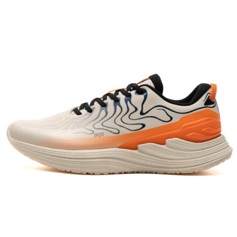 XTEP Slip Resistant, Abrasion Resistant, Breathable Low top Casual Running Shoes Men’s Beige Orange