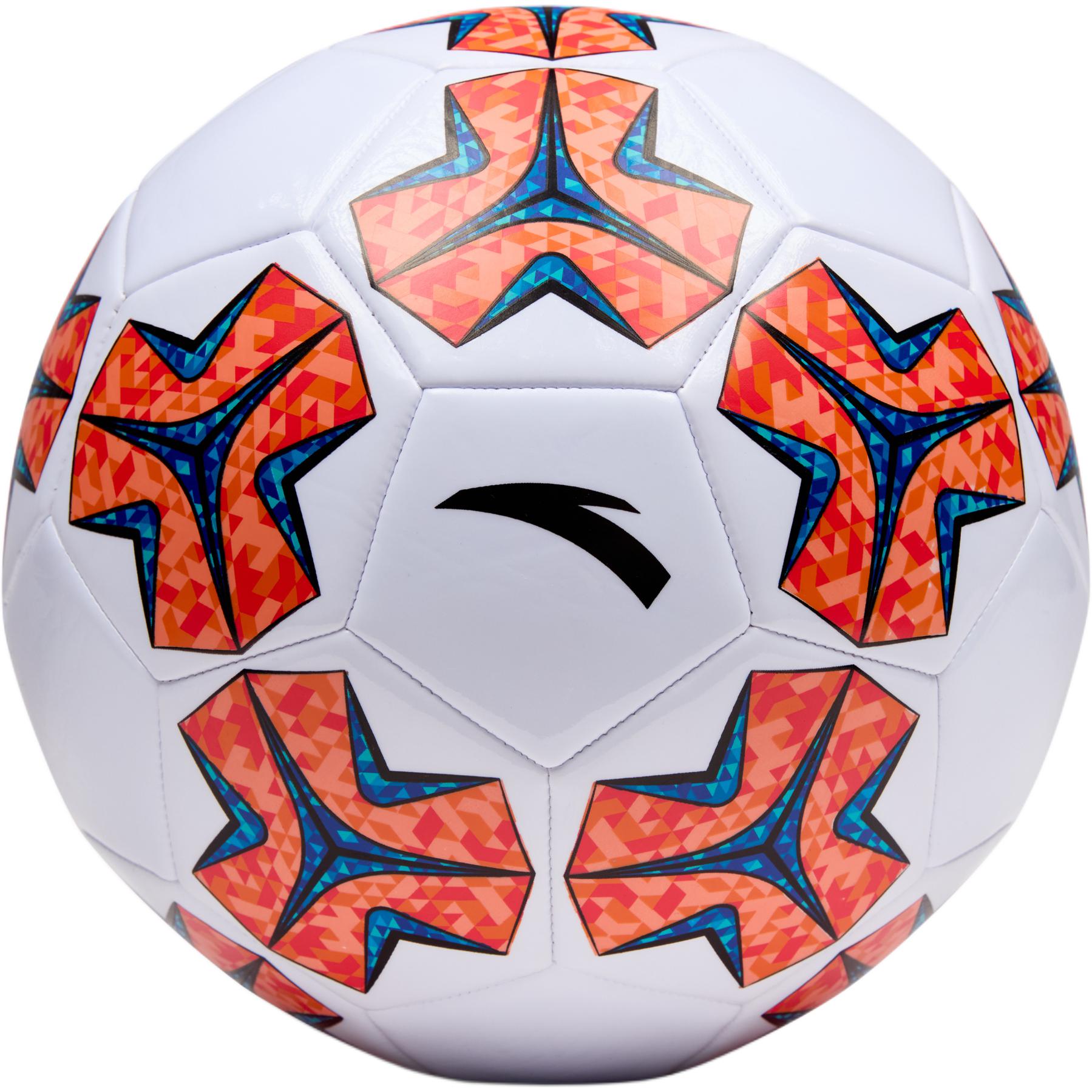 Anta Size 5 Machine Stitched Ball PVC Orange Soccer Ball Unisex