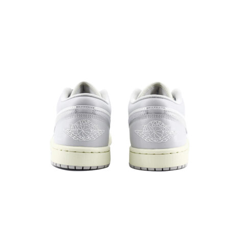 Jordan Air Jordan 1 Slip Resistant Abrasion Resistant Low top Vintage Basketball Shoes Unisex White Gray