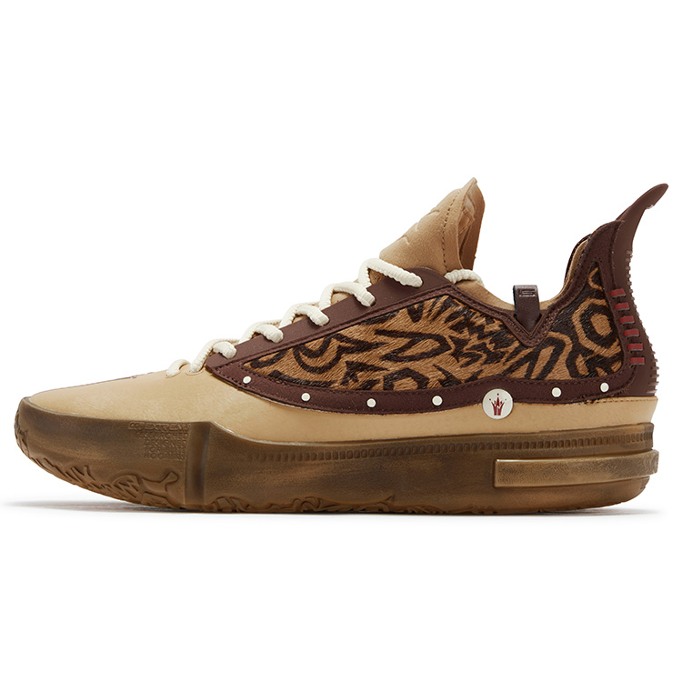 361° Joker 1 GT Cushioning Slip Resistant Abrasion Resistant Low top Basketball Shoes Men’s Coffee Brown