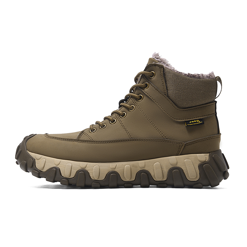 Jeep Comfortable Minimalist Style, Versatile Fleece Lined Thermal High top Outdoor Shoes Men's