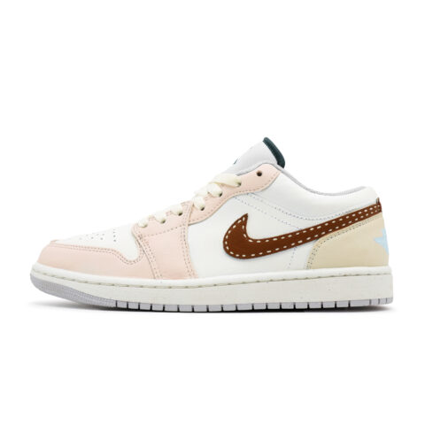 Jordan Air Jordan 1 Macaron Leather Abrasion Resistant Abrasion Resistant Low top Vintage Basketball Shoes Unisex