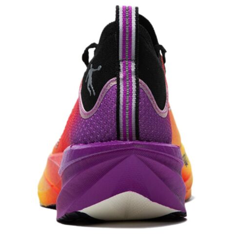 QIAODAN Flying Shadow Plaid 2.0 Cushioning Slip Resistant Rebound Low top Racing Running Shoes Men’s Yellow Red Purple