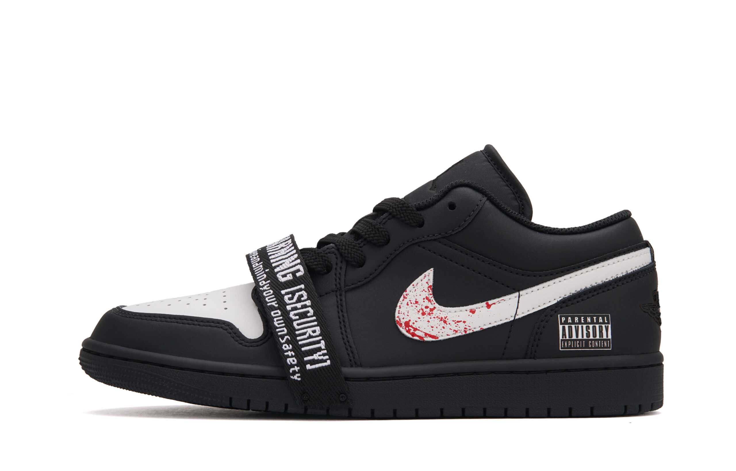 Jordan Air Jordan 1 Border Ronin Low top Vintage Basketball Shoes Men’s Black White