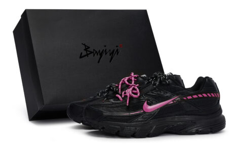 Nike Initiator Slip Resistant Abrasion Resistant Low top Running Shoes Men’s Black Rose Red