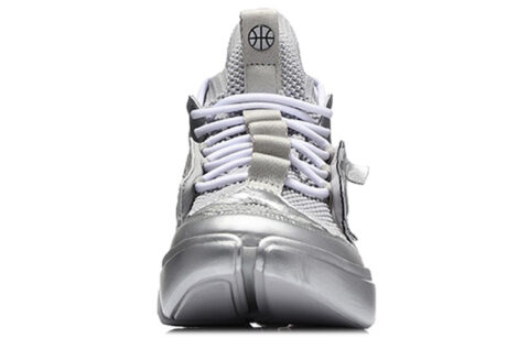 Li Ning Essence ACE Cushioning Slip Resistant Abrasion Resistant Low top Vintage Basketball Shoes Men’s Silver