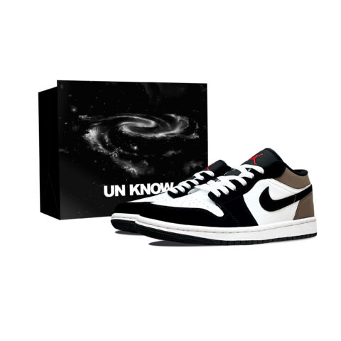 Jordan Air Jordan 1 Reverse Black Brown Slip Resistant Abrasion Resistant Low top Vintage Basketball Shoes Unisex