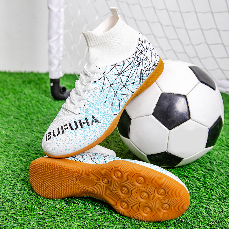 BIANSULONG Soccer Shoes Unisex High Top White