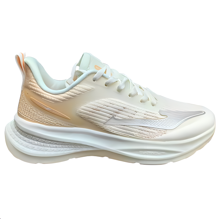 Erke Comfortable And Trendy Wear resistant And Lightweight Low top Casual Running Shoes Women’s White Orange