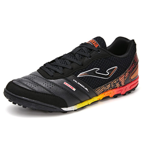 Joma TF Turf Artificial Turf Synthetic Leather Soccer Shoes Men’s Black Orange