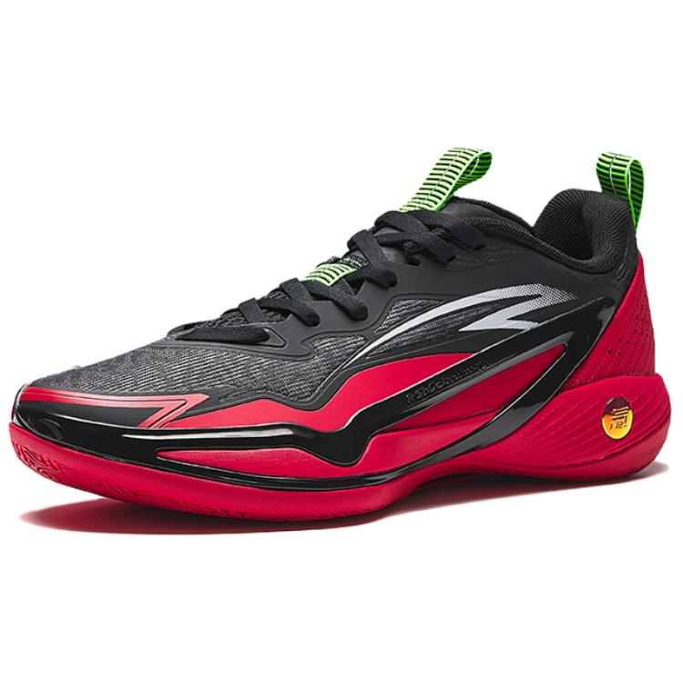 CHAOJIANTA Slip Resistant Abrasion Resistant Low top Nitrogen Technology Basketball Shoes Men’s Basic Black Classic Red