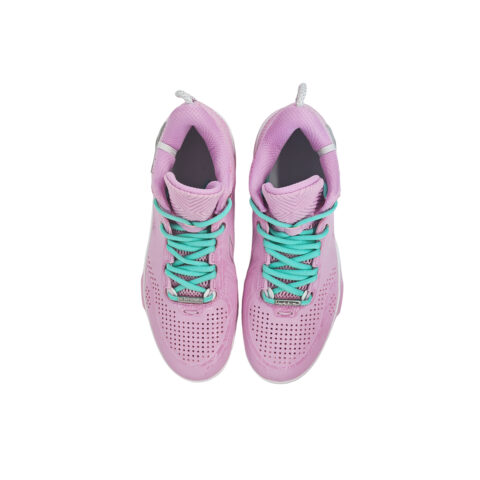Li Ning Wade Shadow 6 Cushioning Slip Resistant Abrasion Resistant Low top Basketball Shoes Men’s Pink Cyan