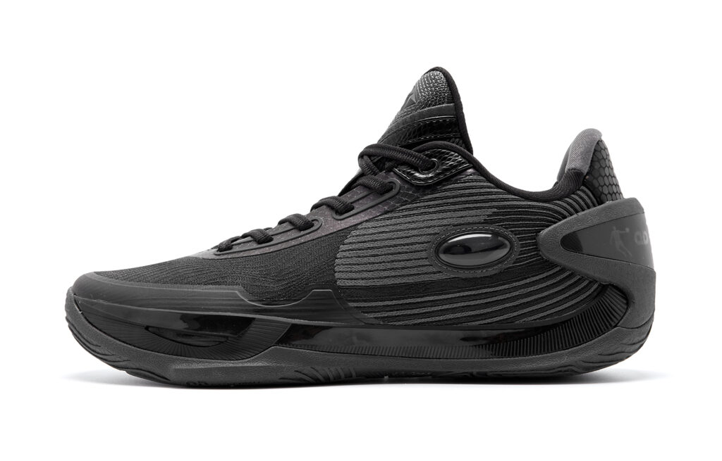 QIAODAN Poisonous Fangs RISE Basketball Shoes Men’s Low Top Black/Iron Gray