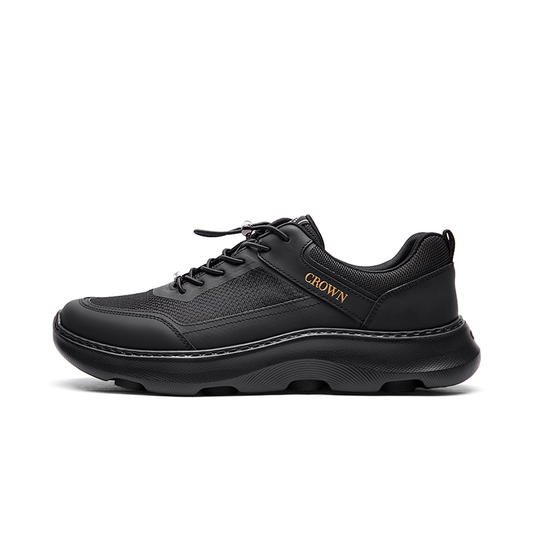 CROWN Cow Leather Low top Casual Shoes Men's