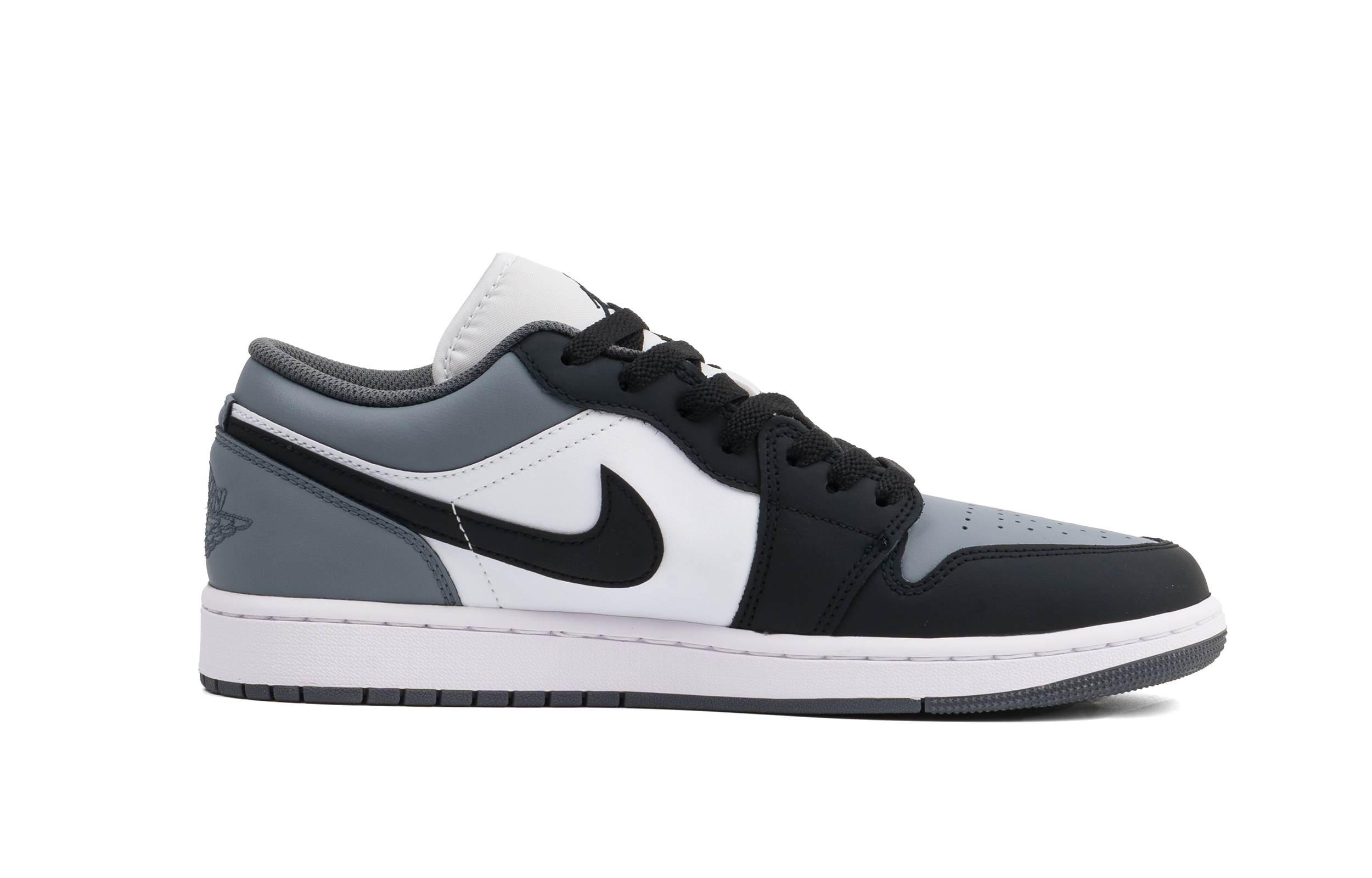 Jordan Air Jordan 1 Abrasion Resistant Low top Vintage Basketball Shoes Unisex Black Gray