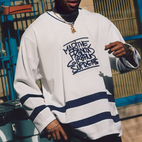 Supreme x Marithé + François Girbaud embroidered-logo jersey