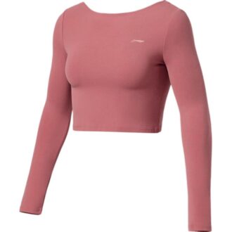 Li Ning Fitness Series Workout Clothing Women's Withered Rose Red