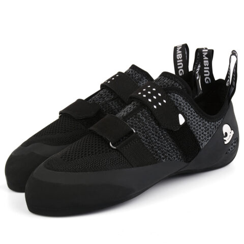 LUFU Slip Resistant And Abrasion Resistant Coverage Low top Rock Climbing Shoes Unisex Black