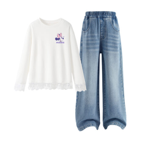 Dini Knot K White+Solid Color Denim Light Blue