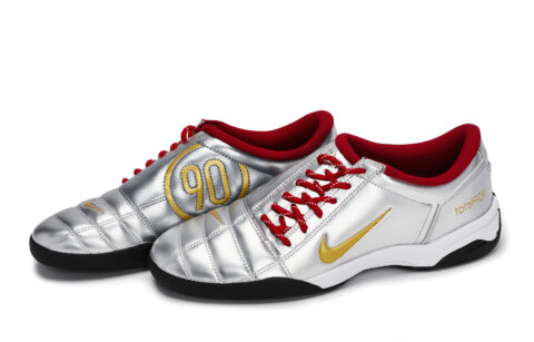 Nike Total 90 IIl Abrasion Resistant Abrasion Resistant Soccer Shoes Unisex Red Yellow Silver