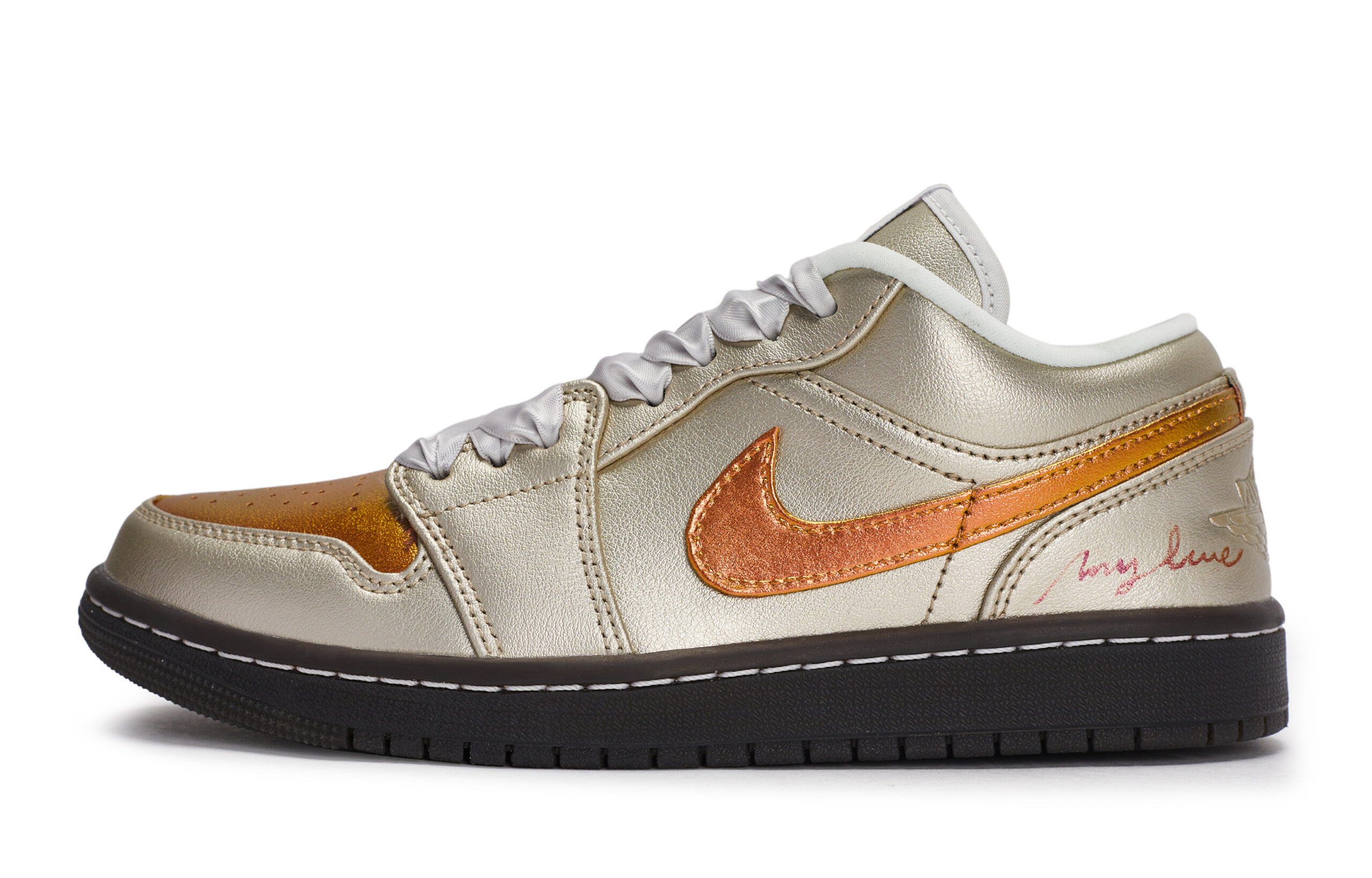 Jordan Air Jordan 1 811 Manufacturing, Afterglow Phantom, Special Shoe Box Slip Resistant Abrasion Resistant Low top