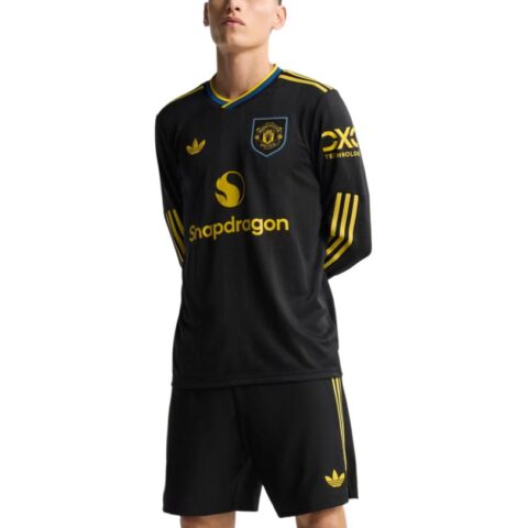 Adidas Free Shipping With AdiClub Manchester United 25/26 Long Sleeve Third Authentic Jersey