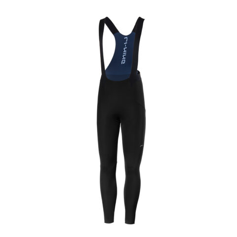 Li Ning Fleece Lined Windproof Thermal Comfortable Straps Fall Winter Cycling Pants Unisex Black
