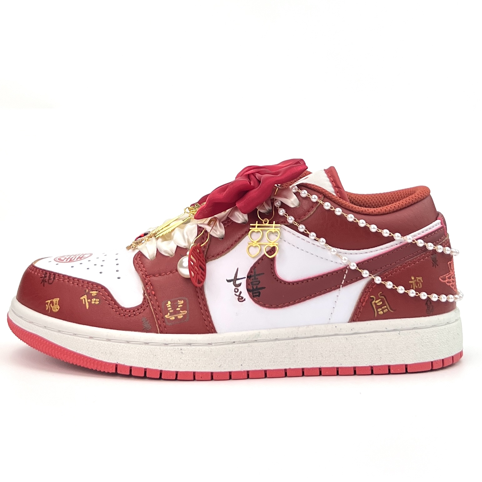 Jordan Air Jordan 1 Blissful Union Height Increasing, Abrasion Resistant, Lightweight, And Breathable Low top