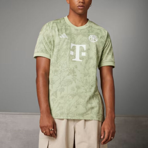 Adidas FC Bayern Soccer Jerseys Men’s Light Green Moderate Straight Fit