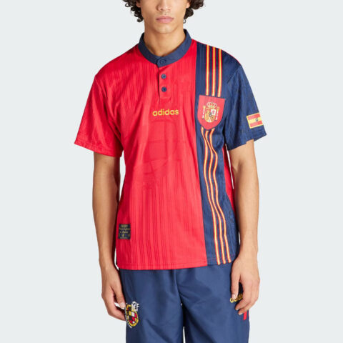 Adidas Spain 1996 Home Jersey Soccer Jersey Men’s Dark Red