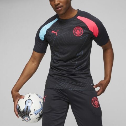 PUMA Manchester City Prematch Jersey Soccer Jersey Men’s Black