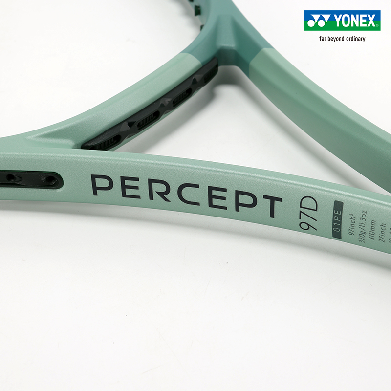 YONEX PERCEPT 97D 320G Racket Weight 97 Square Inch Head Size Olive Green Unisex Carbon Fiber Tennis Rackets