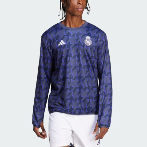 Adidas Real Madrid Pre Match Warm Top Soccer Jersey Men’s Dark Blue