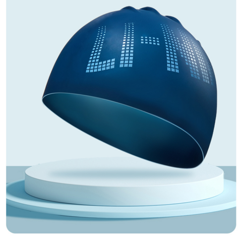 Li Ning Swimming Caps Silicone Swim Unisex Blue