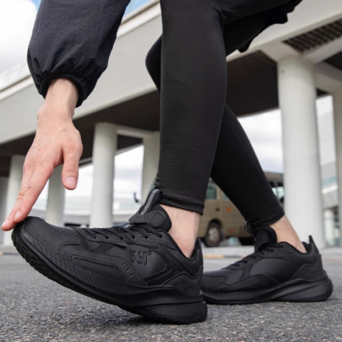 361° Wear resistant And Lightweight Low top Casual Running Shoes Men’s Obsidian Black
