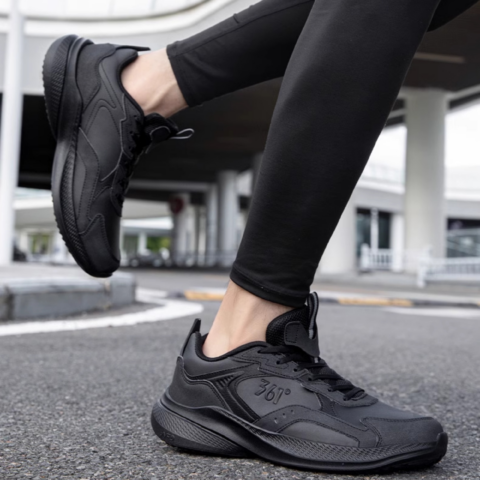 361° Wear resistant And Lightweight Low top Casual Running Shoes Men’s Obsidian Black
