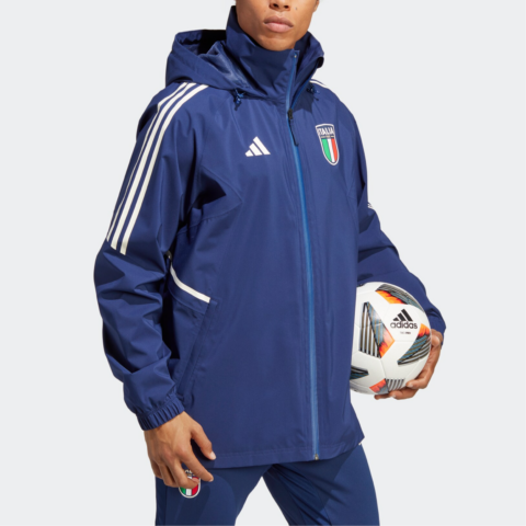 Adidas PerformanceItaly CONDIVO 22 RAIN JACKET Soccer Jersey Men’s Dark Blue