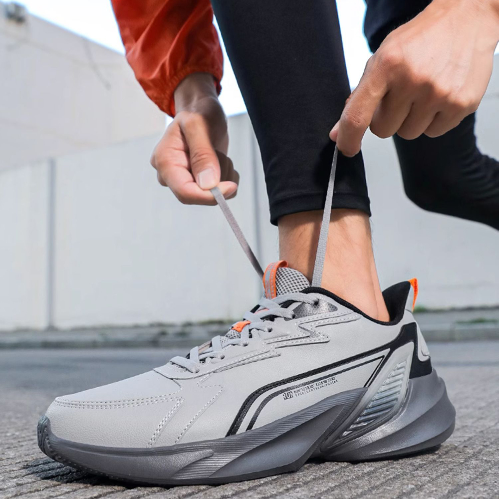 361° Slip Resistant Abrasion Resistant Low top Casual Running Shoes Men’s Gray