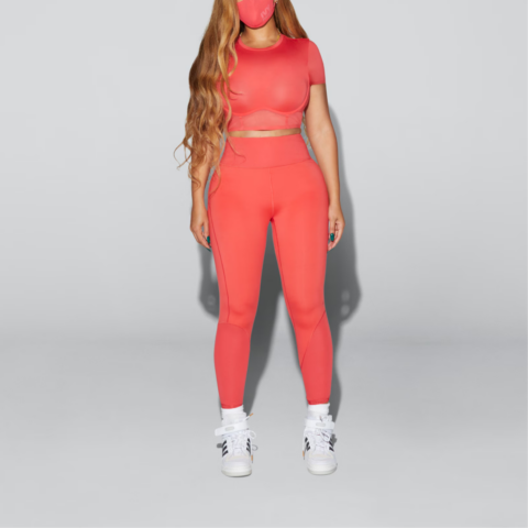 Adidas Ivy Park Corset Crop Top Real Coral