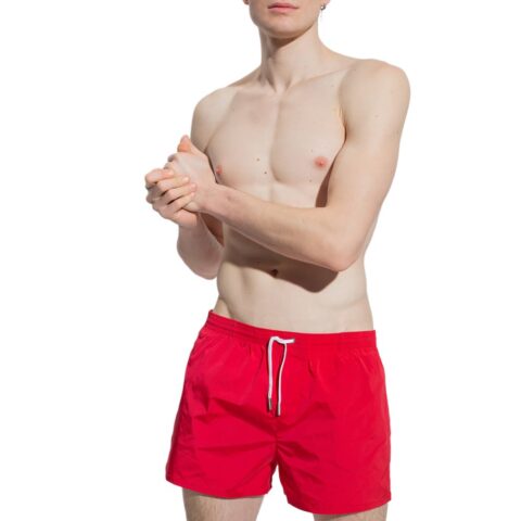 Dsquared2 Logo Printed Drawstring Swim Shorts