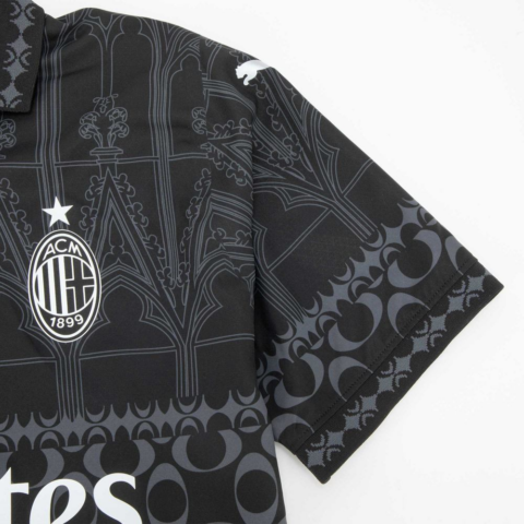 PUMA X Pleasures Ac Milan 2023/24 Dark Version Authentic Jersey Imported Version