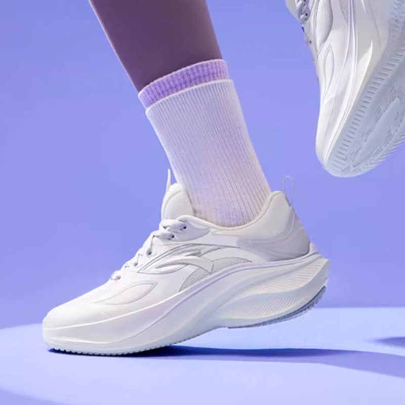 Anta Leaf 5.0 Lightweight Rebound Low top Casual Long Distance Running Sprint Running Shoes Women’s White Purple