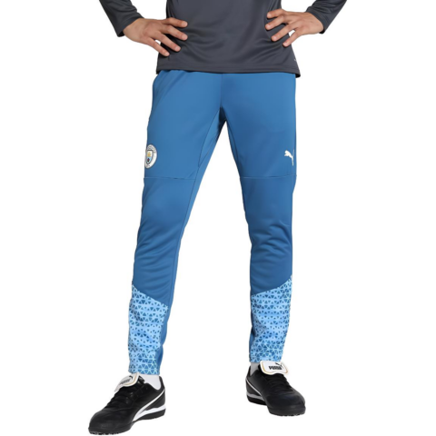 PUMA 2023 24 Manchester City Puma Pro Training Pants/Bottoms Soccer Bottom Unisex Blue
