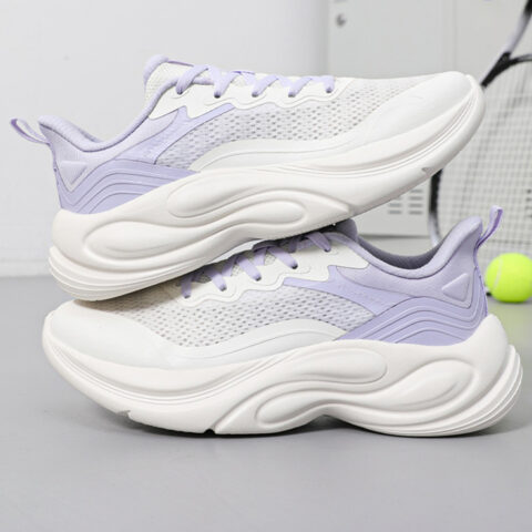 361° Slip Resistant Abrasion Resistant Low top Casual Running Shoes Women’s White Purple
