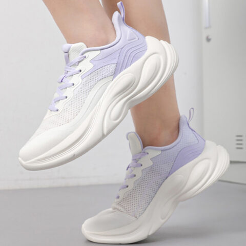 361° Slip Resistant Abrasion Resistant Low top Casual Running Shoes Women’s White Purple