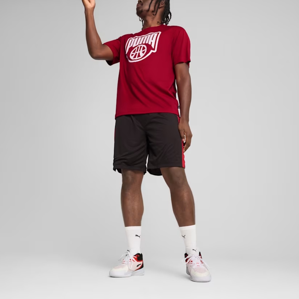 PUMA SHOTDRYCELL Blocker Basketball Shorts Basketball Shorts Men’s Black/Dark Red
