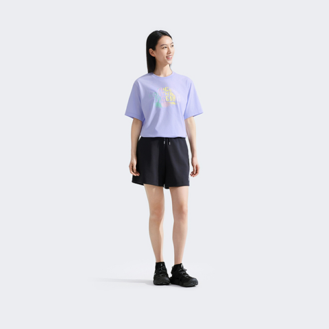 THE NORTH FACE Quick Dry T Shirts Unisex Blue Purple