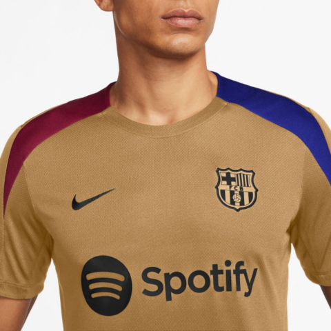 Nike x BASAILUONAZUQIUJULEBU,LIANMINGKUAN Dri Fit FCB MNK DF STRK SS TOP K Soccer Jersey Men’s Brown