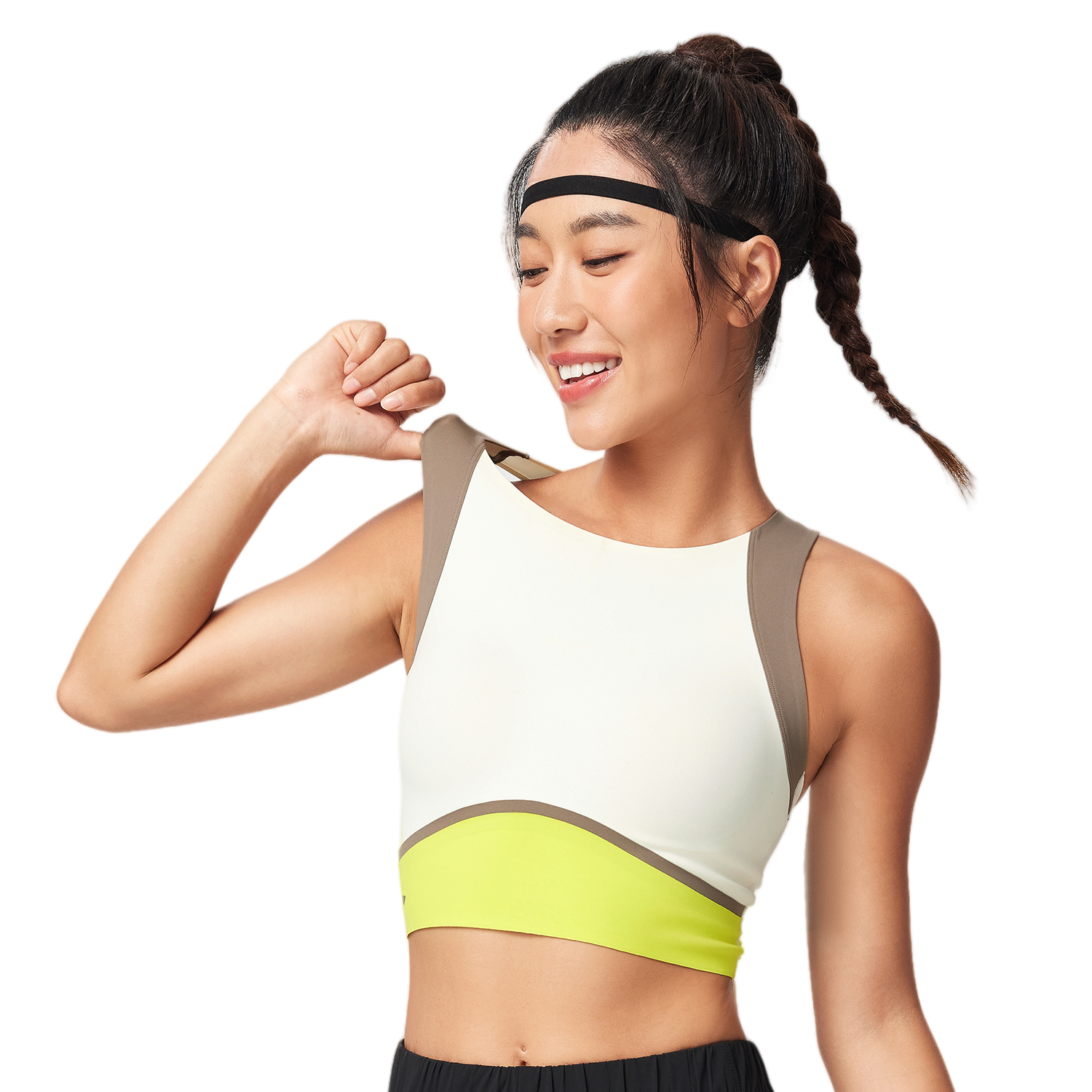 Li Ning Fitness Series Sports Underwear Women’s Pearl White/Palm Brown/Clear Bamboo Green