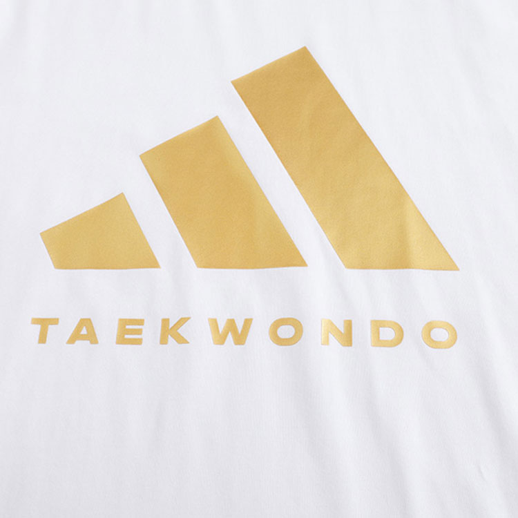 Adidas Taekwondo Casual Sportswear Unisex Set White Gold+Black Gold